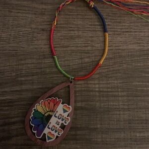 Pride flower love is love bracelet